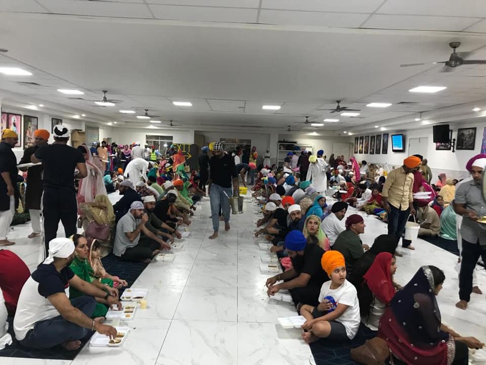 Langar served in the hall